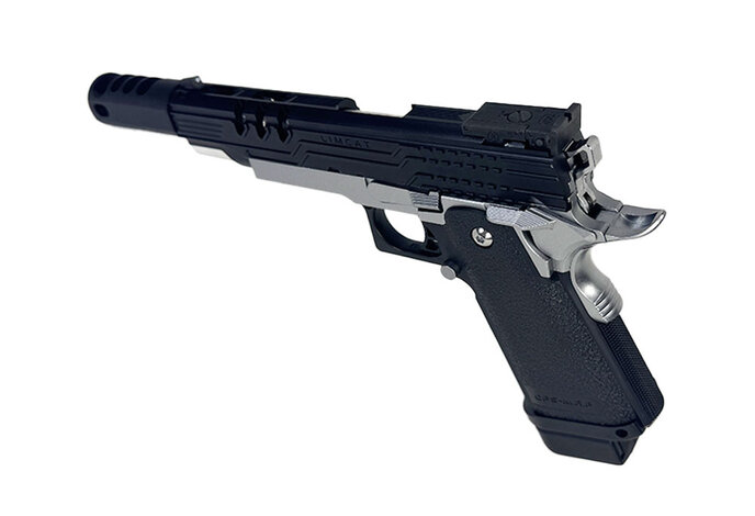 AEX Custom Agent 47 - Tokyo Marui Hi Capa 5.1 Gas Blowback Pistol, Black / silver