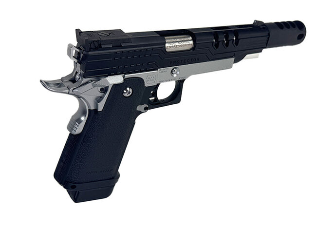 AEX Custom Agent 47 - Tokyo Marui Hi Capa 5.1 Gas Blowback Pistol, Black / silver