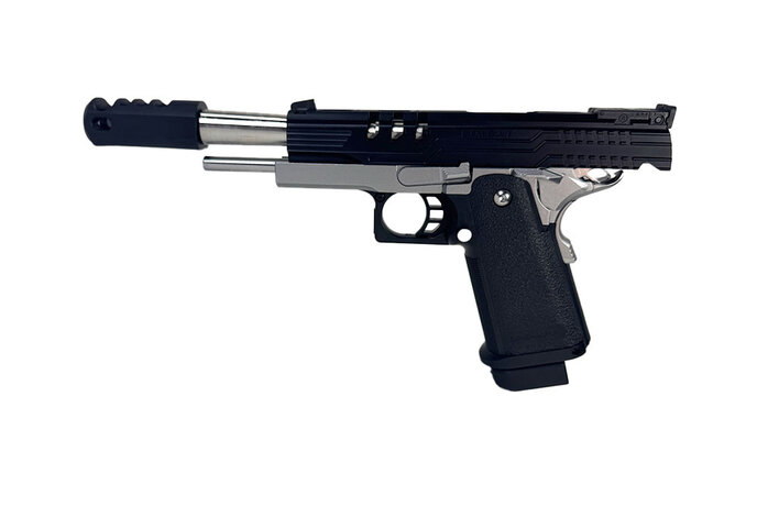 AEX Custom Agent 47 - Tokyo Marui Hi Capa 5.1 Gas Blowback Pistol, Black / silver