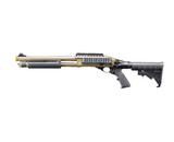 Golden Eagle Gas Airsoft Shotgun w/ Optic Rail & M4 Crane Stock - Tan