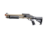 Golden Eagle Gas Airsoft Shotgun w/ Optic Rail & M4 Crane Stock - Tan