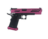 AEX Custom RASPBERRY BONANZA - Tokyo Marui Hi Capa 5.1 Gas Blowback Pistol, Black / Magenta / Grey