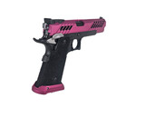 AEX Custom RASPBERRY BONANZA - Tokyo Marui Hi Capa 5.1 Gas Blowback Pistol, Black / Magenta / Grey