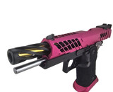AEX Custom RASPBERRY BONANZA - Tokyo Marui Hi Capa 5.1 Gas Blowback Pistol, Black / Magenta / Grey