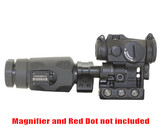 Hi rise scope mount w/flip-to-side magnifier mount for T2 red dot