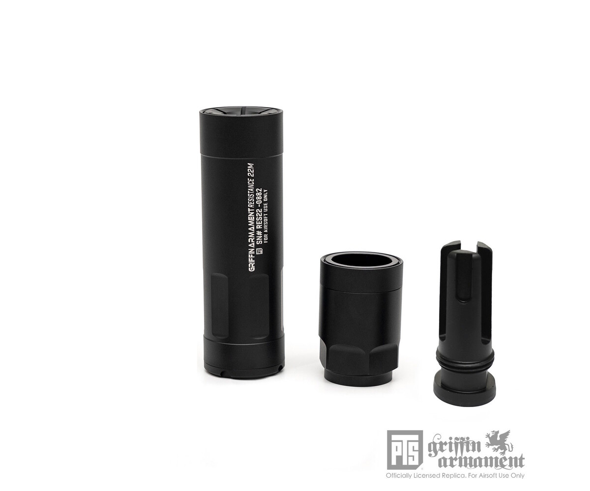 PTS Griffin Resistance22 R22モジュラーサイレンサー PTS Griffin Resistance22 Suppressor Series Modular | Airsoft