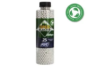 ASG ASG Open Blaster 0.25g 3300ct Bottle 6mm Biodegradable Airsoft BBs