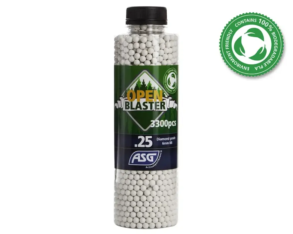 ASG Open Blaster 0.25g 3300ct Bottle 6mm Biodegradable