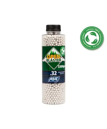 ASG ASG Open Blaster 0.32g 3300ct Bottle 6mm Biodegradable Airsoft BBs
