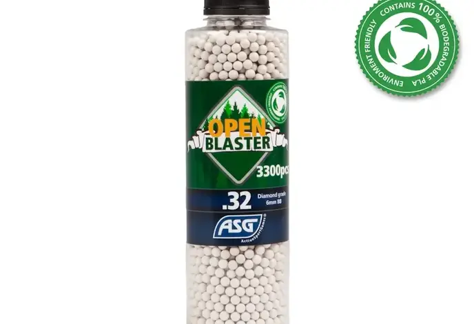 ASG Open Blaster 0.32g 3300ct Bottle 6mm Biodegradable Airsoft BBs