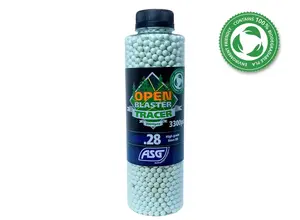 ASG ASG Open Blaster 0.28g 3300ct Bottle 6mm Airsoft Tracer BBs Green