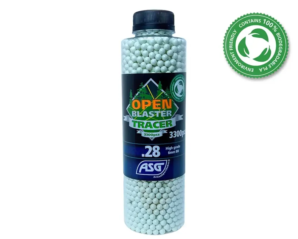 ASG Open Blaster 0.28g 3300ct Bottle 6mm Airsoft Tracer BBs
