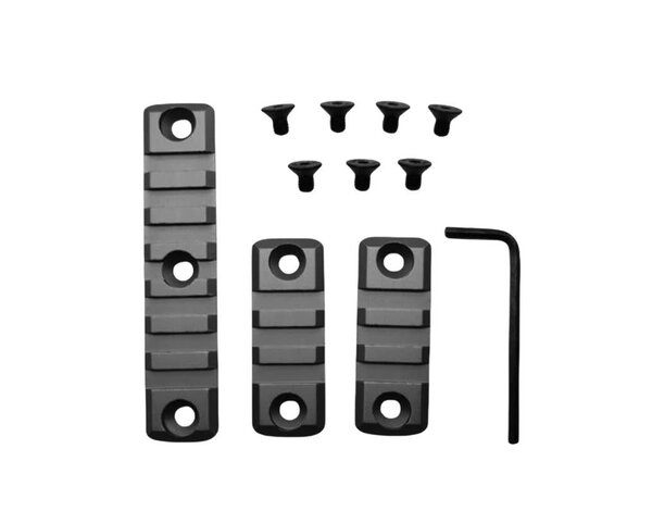 Airsoft Extreme SMR aluminum rail set, 1 x 7 slot, 2 x 3 slot