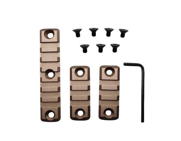 Airsoft Extreme SMR aluminum rail set, 1 x 7 slot, 2 x 3 slot