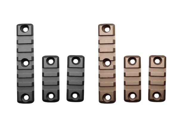 Airsoft Extreme SMR aluminum rail set, 1 x 7 slot, 2 x 3 slot