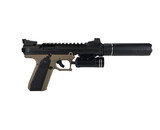 AEX Custom SILENT SHREW - Action Army AAP-01 Gas Blowback Gun, Black / Tan