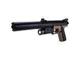 AEX Custom SILENT SHREW - Action Army AAP-01 Gas Blowback Gun, Black / Tan