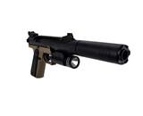 AEX Custom SILENT SHREW - Action Army AAP-01 Gas Blowback Gun, Black / Tan