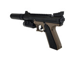 AEX Custom SILENT SHREW - Action Army AAP-01 Gas Blowback Gun, Black / Tan
