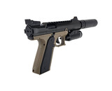 AEX Custom SILENT SHREW - Action Army AAP-01 Gas Blowback Gun, Black / Tan