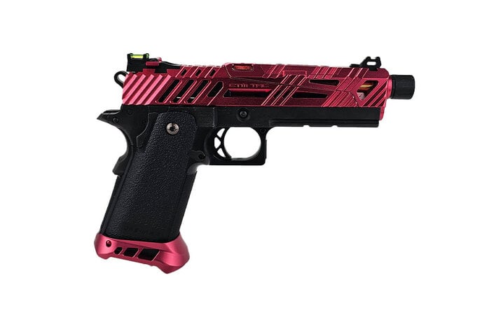 AEX Custom CHERRY BOMB - Tokyo Marui Hi Capa 4.3 Gas Blowback Pistol, Black / Magenta
