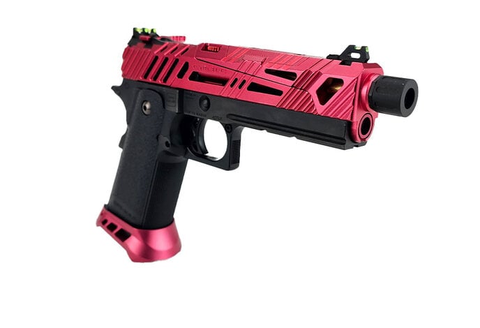 AEX Custom CHERRY BOMB - Tokyo Marui Hi Capa 4.3 Gas Blowback Pistol, Black / Magenta
