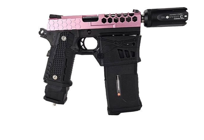 AEX Custom MOCHI MADNESS - Tokyo Marui Hi Capa 4.3 Maximus HPA Blowback Pistol, Black / Pink