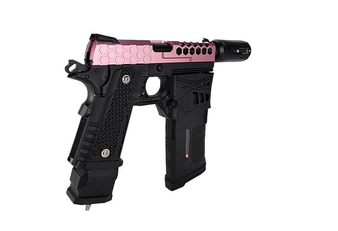AEX Custom MOCHI MADNESS - Tokyo Marui Hi Capa 4.3 Maximus HPA Blowback Pistol, Black / Pink