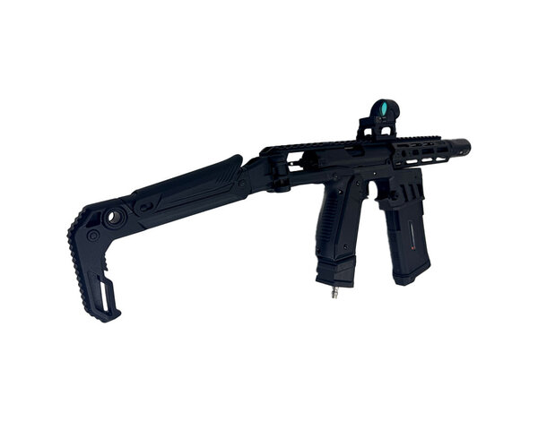 Airsoft Extreme AEX CUSTOM THE BLACK KNIGHT - Action Army AAP-01 HPA Airsoft, Black