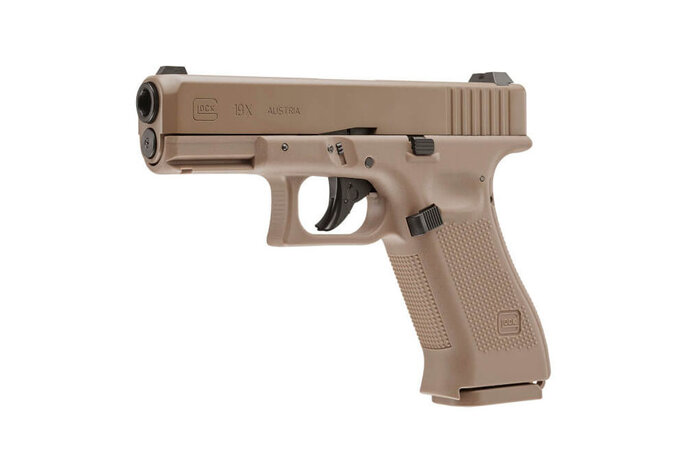 Umarex Glock 19X .177 Cal CO2 Half-Blowback BB Pistol, Coyote Tan