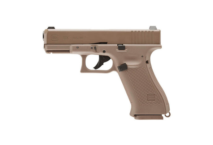 Umarex Glock 19X .177 Cal CO2 Half-Blowback BB Pistol, Coyote Tan