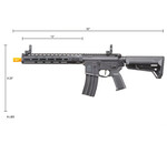 Lancer Tactical BG Defense Type-A MK2 12" Gen 3 M4 AEG Rifle, Black