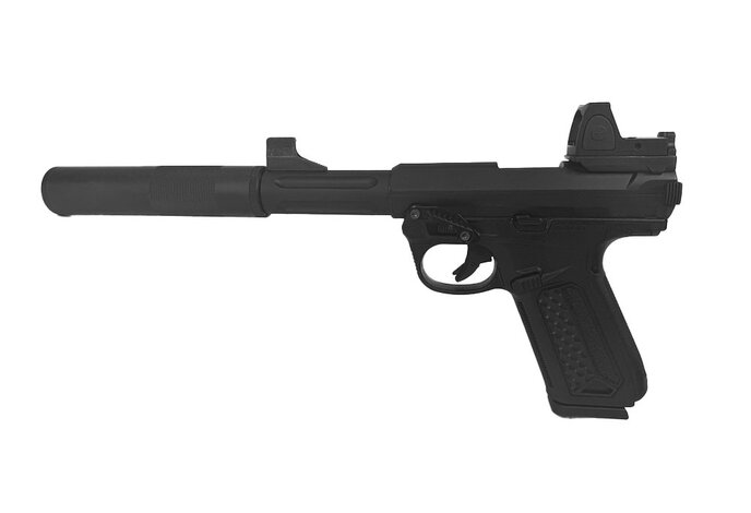 AEX CUSTOM OH SILENT KNIGHT - Action Army AAP-01 HPA Airsoft, Black