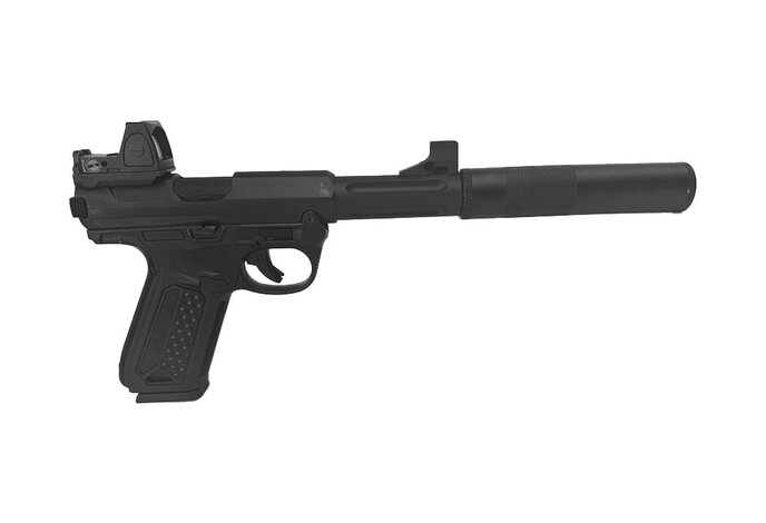 AEX CUSTOM OH SILENT KNIGHT - Action Army AAP-01 HPA Airsoft, Black