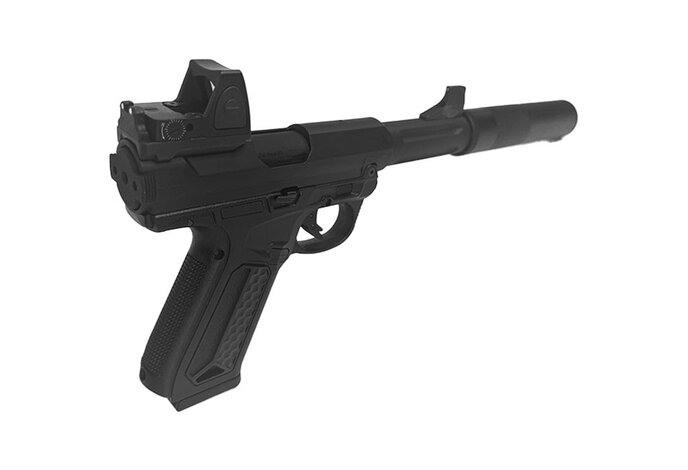 AEX CUSTOM OH SILENT KNIGHT - Action Army AAP-01 HPA Airsoft, Black