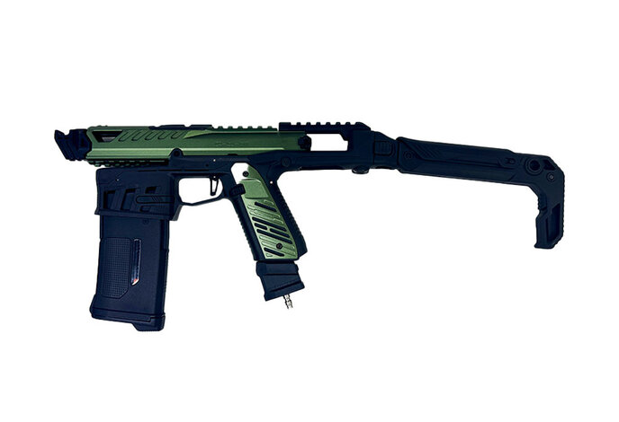 AEX CUSTOM LEAN MEAN GREEN MACHINE  - Action Army AAP-01 HPA Airsoft, Black