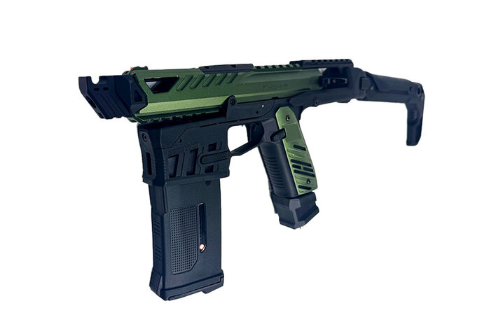 AEX CUSTOM LEAN MEAN GREEN MACHINE  - Action Army AAP-01 HPA Airsoft, Black