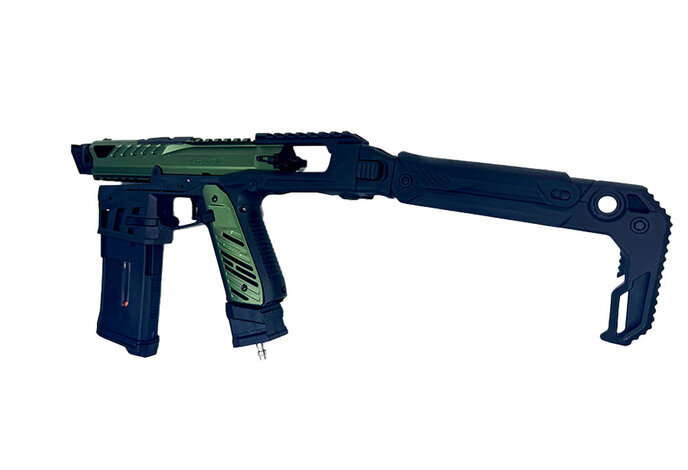 AEX CUSTOM LEAN MEAN GREEN MACHINE  - Action Army AAP-01 HPA Airsoft, Black