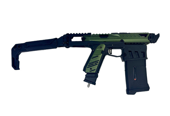 AEX CUSTOM LEAN MEAN GREEN MACHINE  - Action Army AAP-01 HPA Airsoft, Black