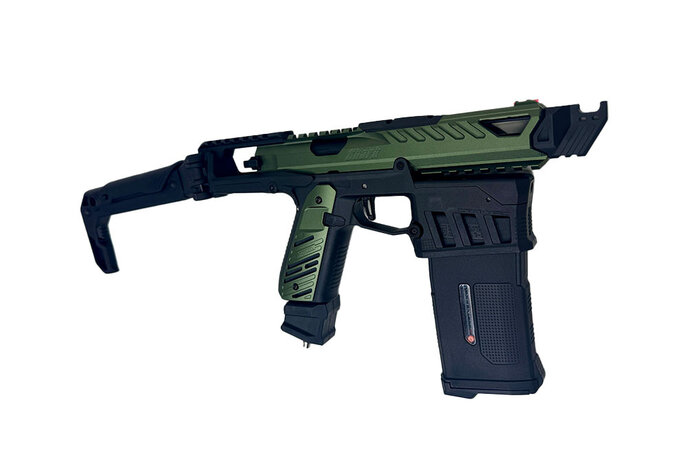 AEX CUSTOM LEAN MEAN GREEN MACHINE  - Action Army AAP-01 HPA Airsoft, Black
