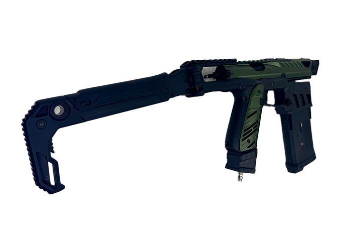 AEX CUSTOM LEAN MEAN GREEN MACHINE  - Action Army AAP-01 HPA Airsoft, Black