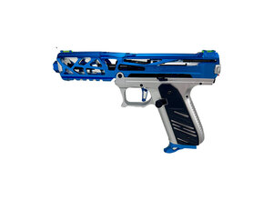 Airsoft Extreme AEX CUSTOM BLUE FLAME - AAP-01 Gas Blowback Pistol, Blue / Silver