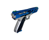 AEX CUSTOM BLUE FLAME - AAP-01 Gas Blowback Pistol, Blue / Silver