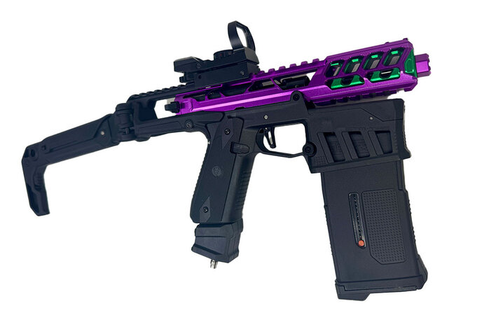 AEX CUSTOM AAP01 PURPLE RAIN-  Action Army AAP-01 HPA Airsoft, Black