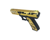 AEX CUSTOM BUMBLEBEE - Action Army AAP-01 Gas Blowback Gun, Black / Gold