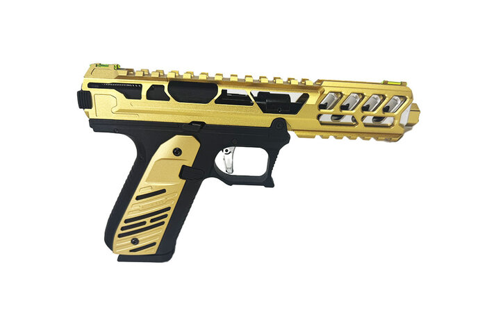 AEX CUSTOM BUMBLEBEE - Action Army AAP-01 Gas Blowback Gun, Black / Gold