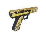 AEX CUSTOM BUMBLEBEE - Action Army AAP-01 Gas Blowback Gun, Black / Gold