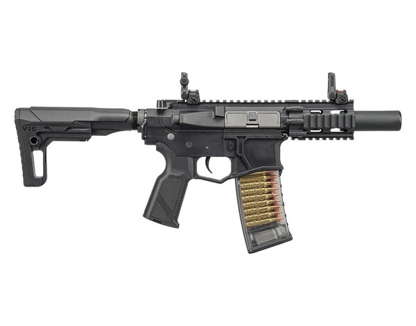 G&G G&G CM16 GMS SBR Polymer Receiver RIS Airsoft Rifle with ASTER SE