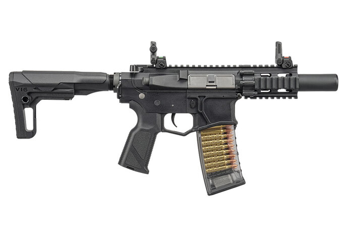 G&G CM16 GMS SBR Polymer Receiver RIS Airsoft Rifle with ASTER SE