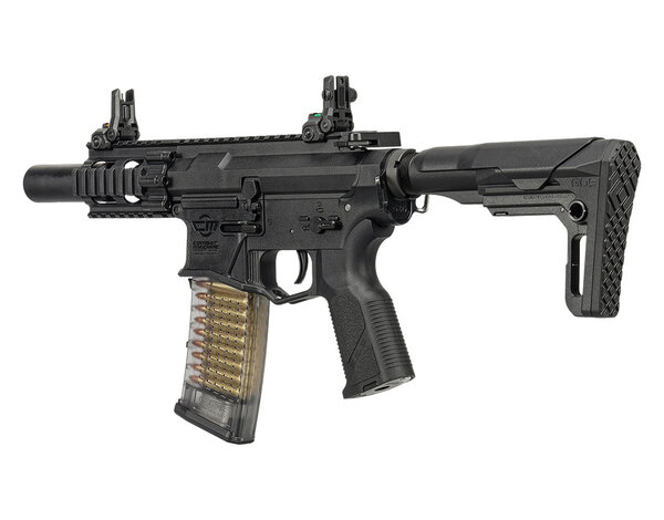 G&G G&G CM16 GMS SBR Polymer Receiver RIS Airsoft Rifle with ASTER SE